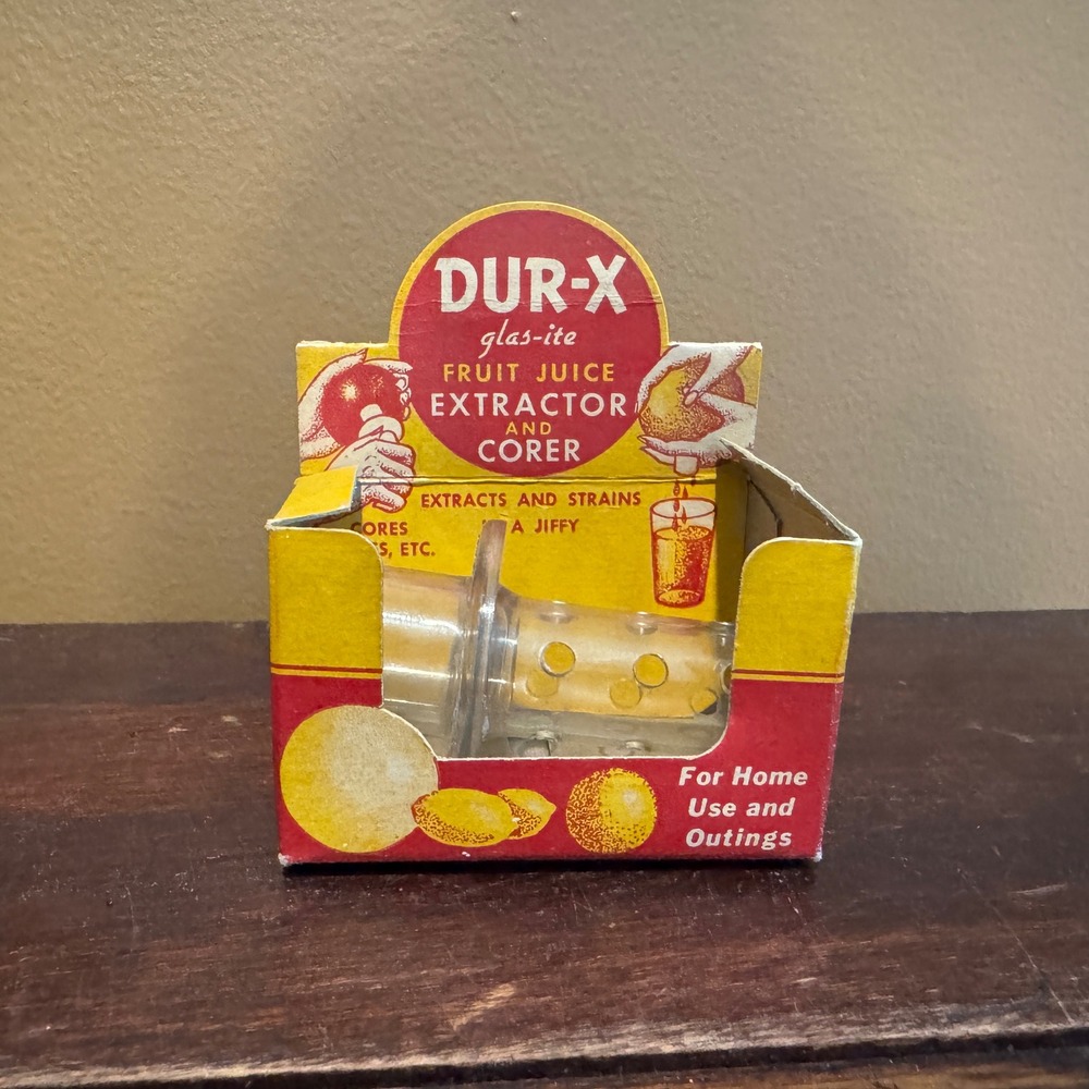 Dur-X Glas-ite Fruit Juice‎ Extractor and Corer Vintage Kitchen Gadget